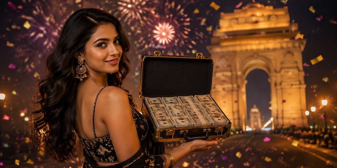 Players betting on Teen Patti near iconic Delhi India Gate